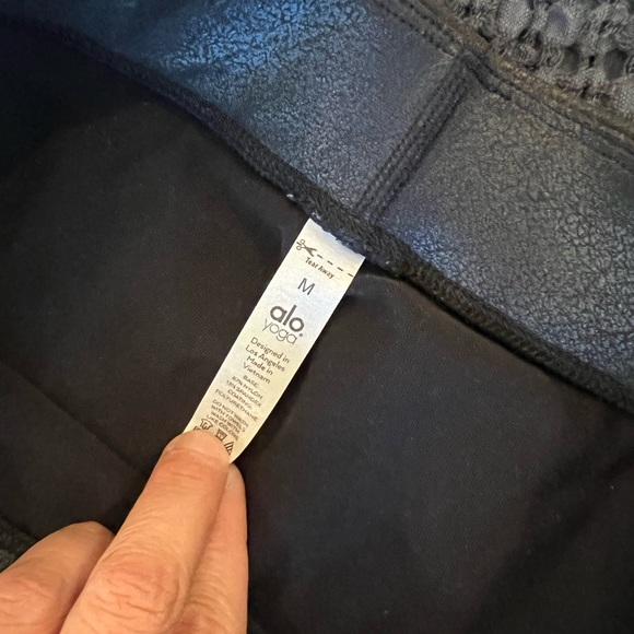 ALO Yoga Pants - Worn once, didn't fit right. Great condition! Faux leather look, very soft.